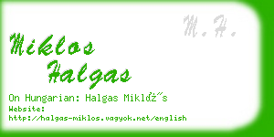 miklos halgas business card